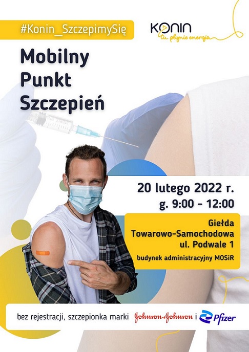 Mobilny Punkt Szczepień ponownie w Koninie już 20 lutego