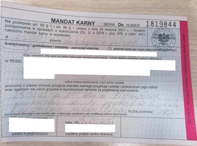 Wysokie mandaty za popełnione wykroczenia w lutym