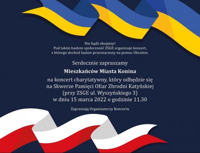 Koncert charytatywny przy ZSGE w Koninie