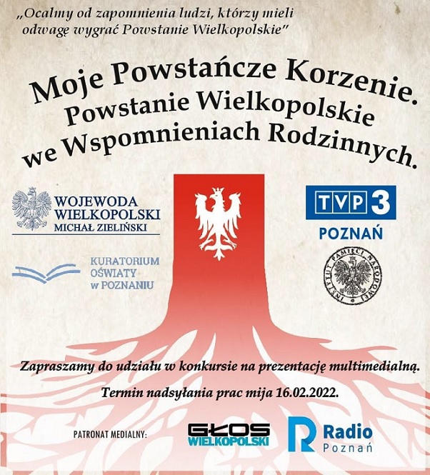 MOJE POWSTAŃCZE KORZENIE. POWSTANIE WIELKOPOLSKIE WE WSPOMNIENIACH RODZINNYCH – gala finałowa konkursu