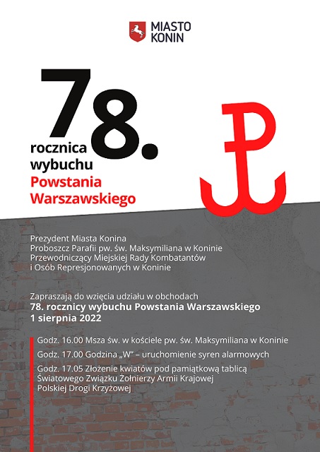 78. rocznica wybuchu Powstania Warszawskiego – komunikat Urzędu Miasta