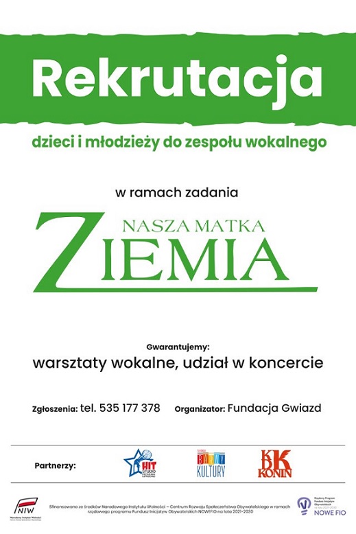 Koncert Nasza Matka Ziemia – wokaliści poszukiwani
