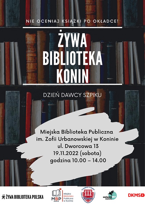 Żywa Biblioteka Konin 2022 i Dzień  Dawcy Szpiku