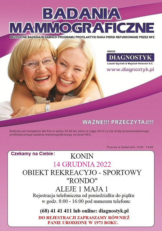 Badania Mammograficzne – Konin